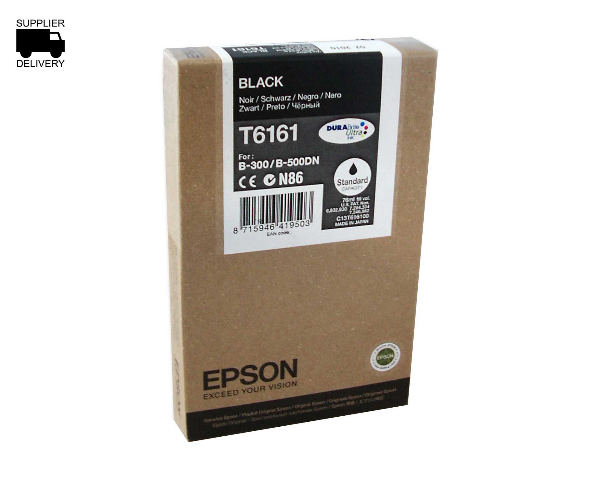 Epson T6161 Ink Black C13T616100 Cartridge (T6161)