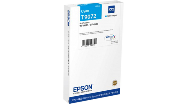 Epson T9072 XXL Ink Cyan C13T907240 Cartridge (T9072)