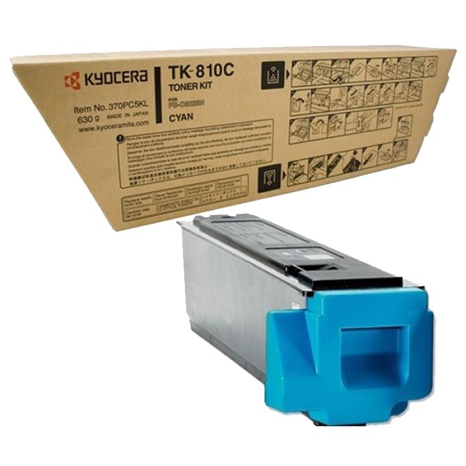 Kyocera Cyan Kyocera TK-810C Toner Cartridge (TK810C) Printer Cartridge