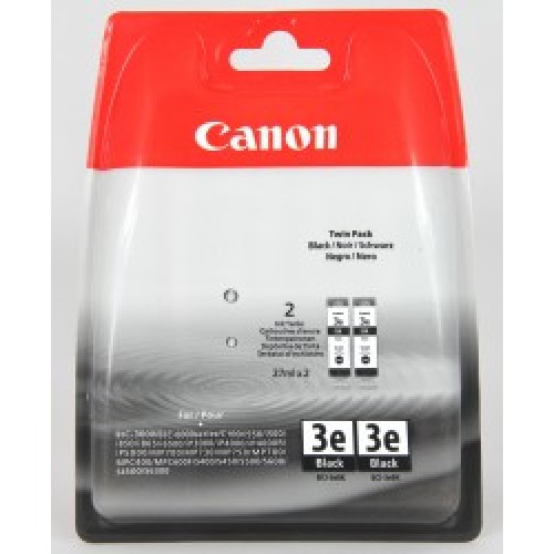 Canon Twin Pack BCI-3e Black Ink Cartridges ( 3e Black ) (BCI-3EBK-TWIN)