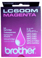 Brother LC-600M Magenta Ink Cartridge (Clear Pack) (LC600M)