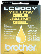Brother LC-600Y Yellow Ink Cartridge (Clear Pack) (LC600Y)