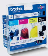 Brother LC-980 Multipack CMYK Ink Cartridges (LC980VALBP)