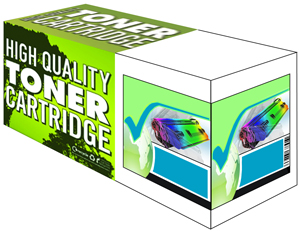 Tru Image Premium Cyan Laser Toner Cartridge Compatible with Xerox 106R01627, 1K Page Yield