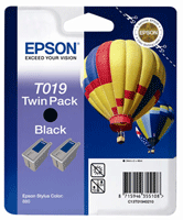 Epson T019 Twin Pack Black Ink Cartridges (T019402)
