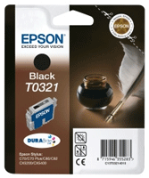 Epson T0321 DuraBrite Black Ink Cartridge (Blister Packaging) (T032140)