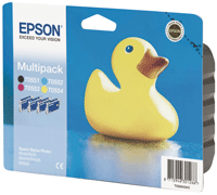 Epson T0556 Quad Pack (Black, Cyan, Magenta, Yellow) Ink Cartridges (T055640)