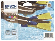 Epson T5846) Photo Ink Catridge and) Paper) Pack (T584640)