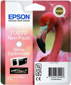 Epson T0870 Twin Pack UltraChrome Hi-Gloss2 Gloss Optimizer Ink Cartridges (T087040)