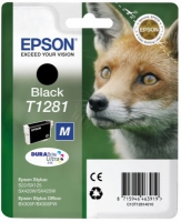 Epson T1281 DuraBrite Ultra Fox Standard Capacity Black Ink Cartridge (T128140)