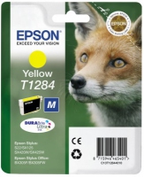 Epson T1284 DuraBrite Ultra Fox Standard Capacity Yellow Ink Cartridge (T128440)