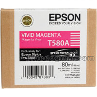 Genuine Epson T580A Ink Vivid Magenta C13T580A00 Cartridge (T580A)