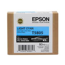 Genuine Epson T5805 Ink Light Cyan C13T580500 Cartridge (T5805)