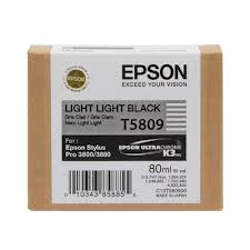Genuine Epson T5809 Ink Light Light Black C13T580900 Cartridge (T5809)