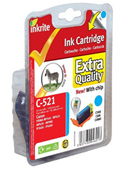 Inkrite Premium CLI 521C Cyan Ink Cartridge ( 521 Cyan ) (C-521C)