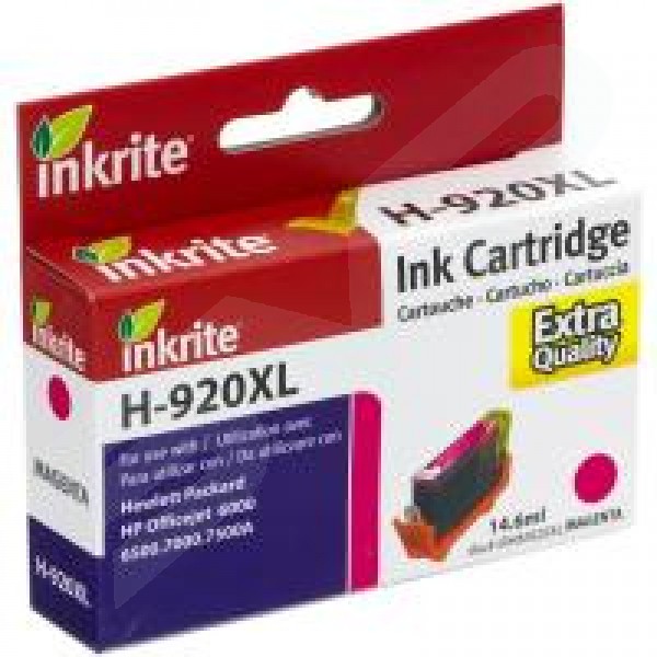 Inkrite Compatible 920XL Magenta Ink Cartridge for HP CD973A (H-920M)