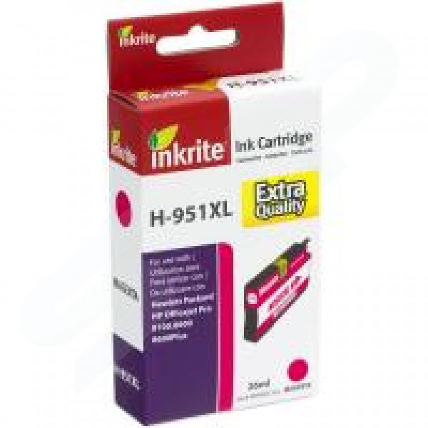 Inkrite Compatible 951XL High Capacity Magenta Ink Cartridge for HP CN047A (H-951XLM)