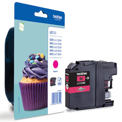 Brother Magenta Ink Cartridge, LC-123M (LC123M)