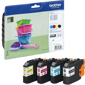 Brother LC221 Quad Pack Colour Ink Cartridge Multipack (LC221BK/LC221C/LC221M/LC221Y) (LC221-Multipack)