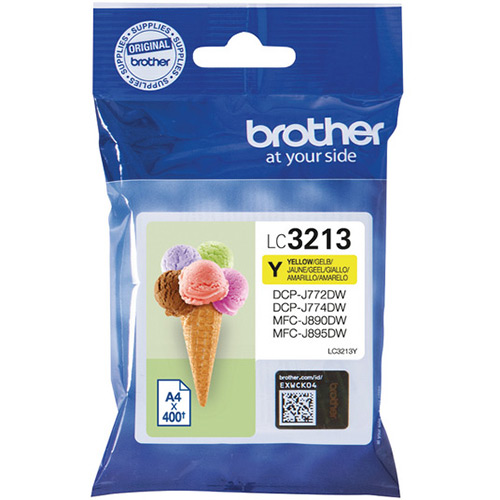 Brother LC3213Y High Capacity Yellow Ink Cartridge - LC-3213Y Inkjet Printer Cartridge (LC3213Y)