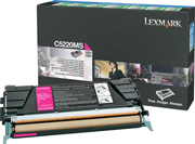Lexmark C5220MS Return Program Magenta Toner Cartridge, 3K Page Yield