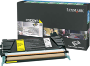 Lexmark C5220YS Return Program Yellow Toner Cartridge, 3K Page Yield (C5220YS)