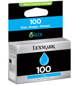 Lexmark 100 Standard Capacity Cyan Return Program Ink Cartridge - 014N0900E (14N0900E)