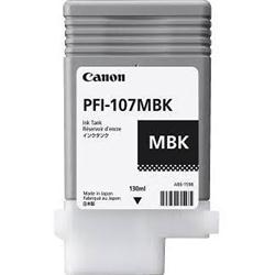 Canon PFI 107MBK Matte Black Ink Cartridge, 130ml - 6704B001AA (PFI-107MBK)