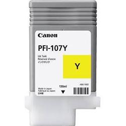 Canon PFI 107Y Yellow Ink Cartridge, 130ml - 6708B001AA (PFI-107Y)