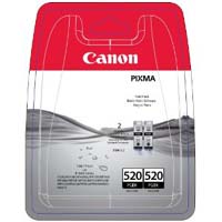 Canon PGI-520BK Twin Black Ink Cartridges - 520BK Twin - 2932B012