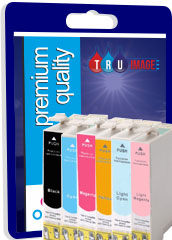 Pix Pe Premium Compatible Six Pack (BK, C, M, Y, Light Cyan & Light Magenta) Ink Cartridges for Epson T080740, 114ml