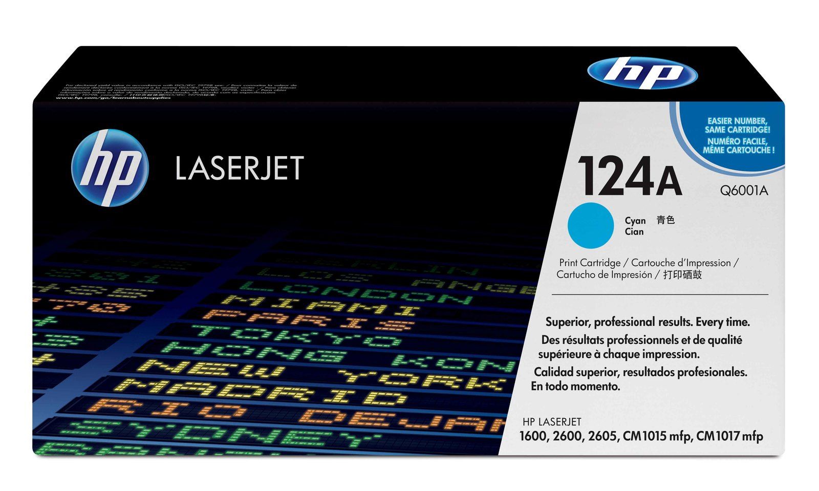 HP Q6001A Cyan Laser Toner Cartridge (124A) (Q6001A)