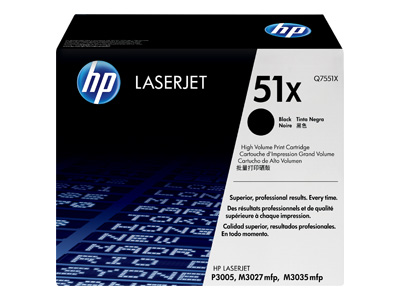 HP 51X High Capacity Black Laser Toner Cartridge - Q7551X (Q7551X)