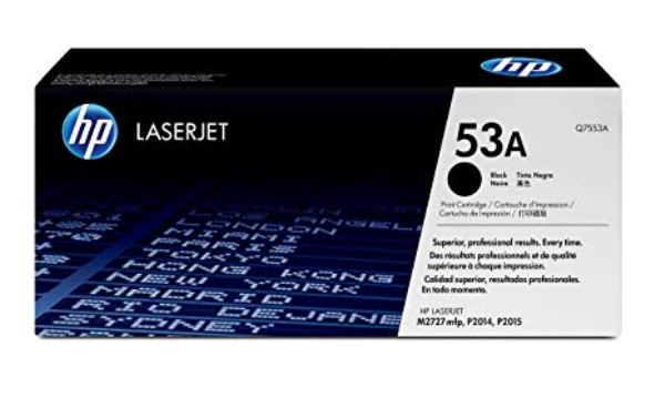 HP 53A Standard Capacity Black Toner Laser Cartridge - Q7553A (Q7553A)