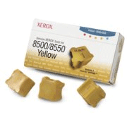 Xerox 3 Colorstix Solid Yellow Ink Wax Sticks, 3K Yield (108R00671)