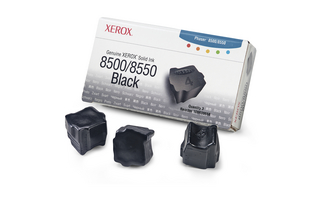 Xerox 3 Colorstix Solid Black Ink Wax Sticks, 3K Yield (108R00668)