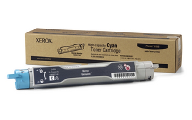 Xerox High Capacity Cyan Laser Toner Cartridge, 10K Page Yield (106R01144)