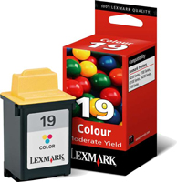 Lexmark No 19 Low Capacity Colour Ink Cartridge - 15M2619E (15M2619E)