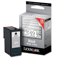 Lexmark 34 High Capacity Black Ink Cartridge - 018C0034E (18C0034E)