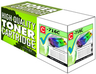 Tru Image Cyan Laser Toner Cartridge Compatible with Canon 718C