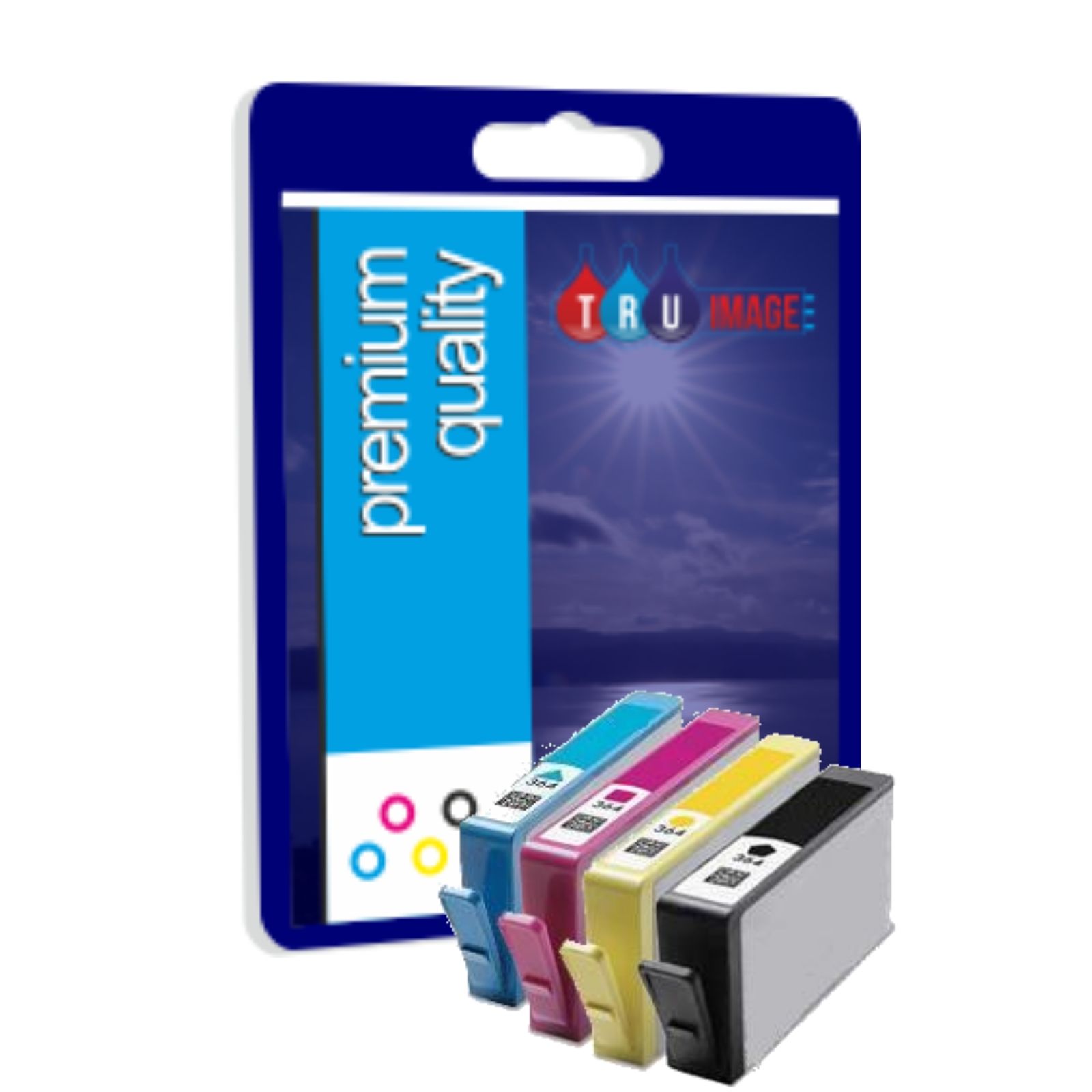 Tru Image Premium Ink Cartridges for HP 364XL Quad Pack