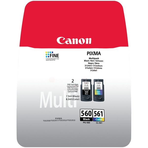 Canon Multipack PG-560/CL-561 Black and Colour Ink Cartridges 3713C006 (3713C006)