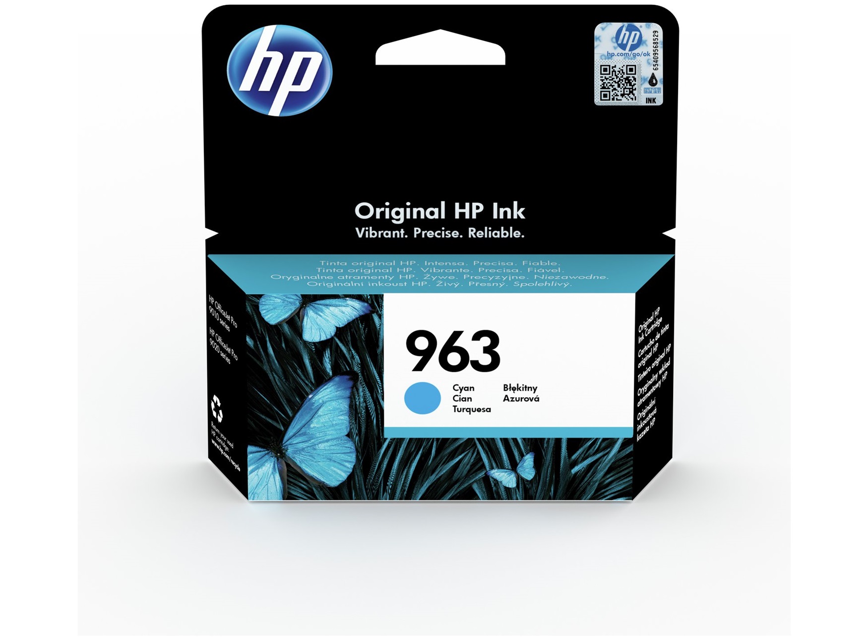 HP 963 Standard Capacity Cyan Ink Cartridge - 3JA23A (3JA23AE)