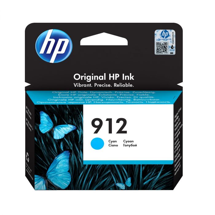 HP 912 Standard Capacity Cyan Ink Cartridge - 3YL77AE (3YL77AE)