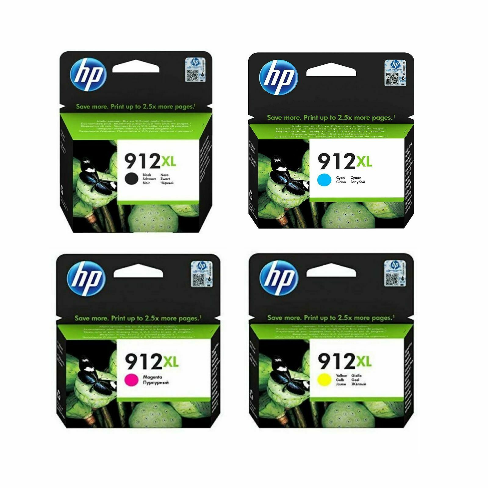 HP 912XL Multipack CMYK Ink Cartridges - 3YP34AE (3YP34AE)