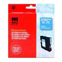 Ricoh GC 21C Standard Capacity Gel Print Cyan Ink Cartridge, 1K Page Yield (405533)