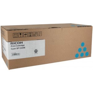 Ricoh SPC22e Cyan Laser Toner Cartridge, 2K Page Yield