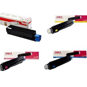 OKI 4101230 Multipack, Set of 4 CMYK Toner Cartridges (41012307/5/6/8) (4101230 Multipack)