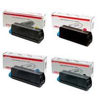 OKI 4212745 Toner Cartridges Multipack, Set of 4 High Capacity (CMYK) (4212745 Multipack)