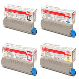 OKI 4332442 Multipack, Set of 4 CMYK Toner Cartridges (43324421/2/3/4) (4332442 Multipack)